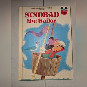 Vintage 1978 Mickey Mouse Sindbad the Sailor Disney Book - 1st Edition Book Club